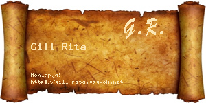 Gill Rita névjegykártya